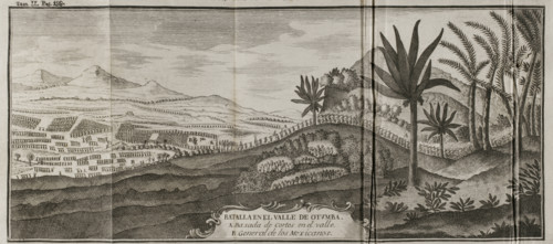 Battle of Otumba, (7th July 7, 1520): Cortés' forces descending into the valley where the... 1771.  Creator: Unknown.