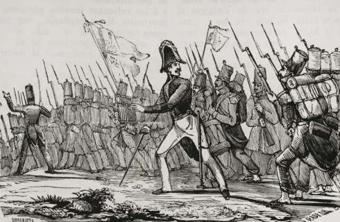 First Carlist War, (1833-1840): Carlist uprising in Morella, 1838. Creator: Gaspar.