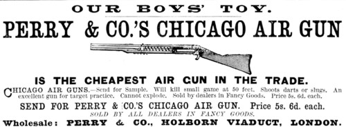 Advertisement for Perry & Co.’s Chicago Air Gun, 1890. Creator: Unknown.