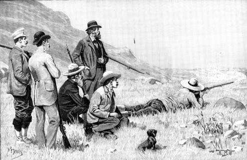 Boer and British Shots: a friendly trial of skill in Swaziland, 1890. Creator: H. F. Davey.