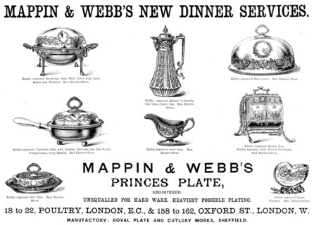 Advertisement for Mappin & Webb’s New Dinner Services, 1890. Creator: Unknown.