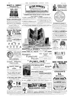Page of advertisements, 1890. Creator: Unknown.
