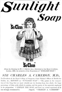 Advertisement for Sunlight Soap, 1890. Creator: Unknown.