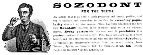 Advertisement for Sozodont for the Teeth, 1890. Creator: Unknown.