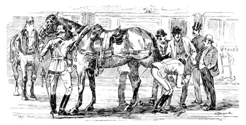 The Easter Volunteer Manoeuvres: we have to put on a new shoe at the Charing-Cross Station, 1890. Creator: Unknown.