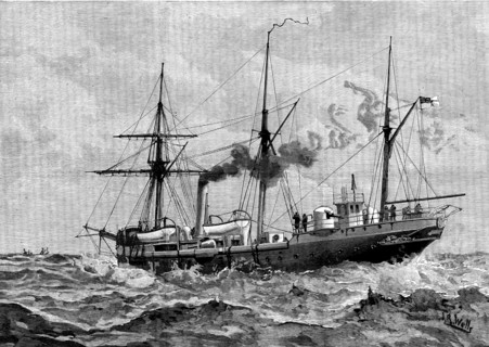 H.M.S. Thrush, new gun-vessel, to be commanded by Prince George of Wales, Lieutenant R.N., 1890. Creator: Unknown.