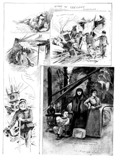 Sketches after the cyclone at Louisville, Kentucky, by our Special Artist, 1890. Creator: Unknown.
