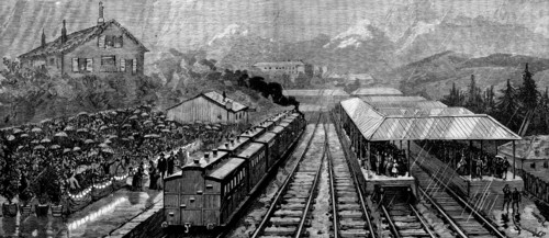 Arrival of the Queen at Lausanne, 1890. Creator: Unknown.