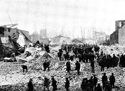 The Cyclone at Louisville, Kentucky, United States: ruins of the Falls City Hall, 1890. Creator: Unknown.