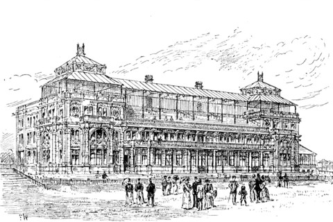 The new pavilion at Lord’s Cricket Ground, 1890. Creator: Unknown.
