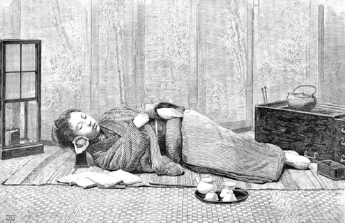 A Japanese pillow, 1890. Creator: Unknown.