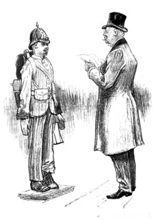Sketches at the Royal Military Exhibition: the old order changes - uniform and accoutrement..., 1890 Creator: Unknown.