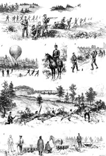 Manoeuvres of the First Army Corps in and around Wolmer Forest, Hampshire, 1890. Creator: Carl Hentschel.