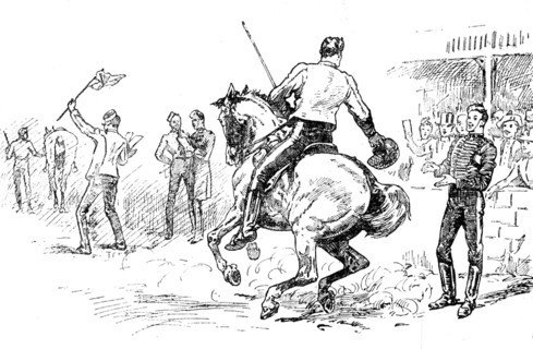 Sketches at the Royal Military Tournament...: hailing the victor, 1890. Creator: Unknown.