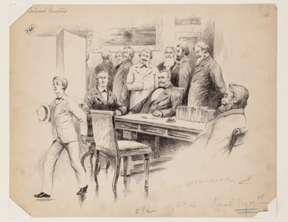 Cabinet Meeting, late 19th century. Creator: Maurice Thompson.