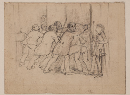 Group of Men, c1820-1865. Creator: David Claypoole Johnston.