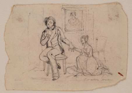 Popping the Question, c1820-1865. Creator: David Claypoole Johnston.