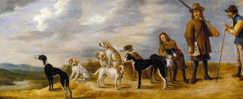 A Hunter with Eight Hounds, 17th century. Creator: Workshop of David Teniers the Younger.