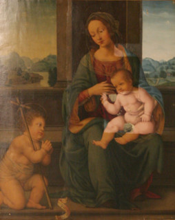 Madonna and Child with the Little St. John Baptist, 15th or 16th century. IMAGE? Creator: Lorenzo di Credi.