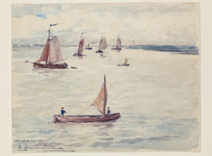 Ships near Dordrecht, 1887. Creator: Carel Nicolaas Storm.