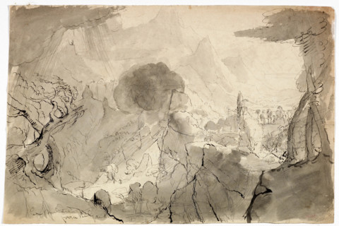 Study for Expulsion from the Garden of Eden, 1828. Creator: Thomas Cole.