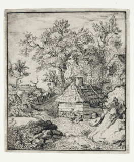 Landscape with a Millstone near a Cask, second half of 18th century. Creator: Unknown.
