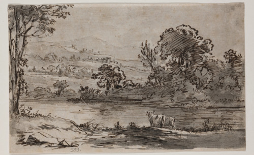 Landscape with River, between 1756 and 1810. Creator: Jean-Jacques de Boissieu.
