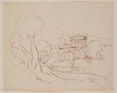 Landscape with Greek Temple, c1820-1848. Creator: Thomas Cole.