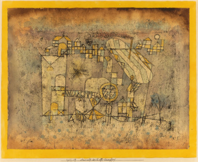 Arrival of the Air Steamer, 1921. Creator: Paul Klee.