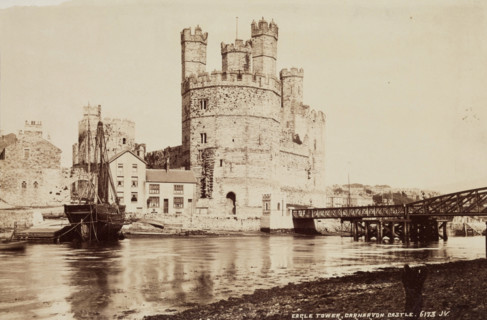 Eagle Tower, Caernarvon Castle, between 1870 and 1880. Creator: James Valentine.