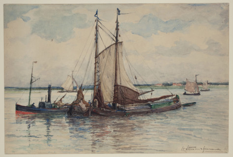The Maas off Dordrecht, 1885. Creator: Carel Nicolaas Storm.