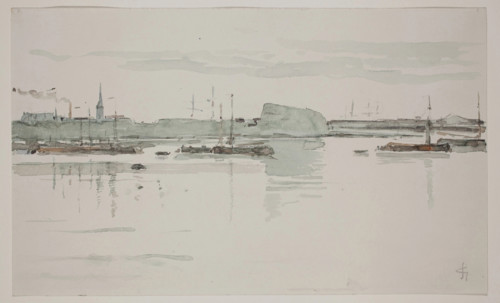 The Maas near Rotterdam, c1860-1920. Creator: Carel Nicolaas Storm.