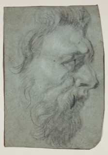 Head of a Man Facing Right, between 17th and 18th century. Creator: Unknown.