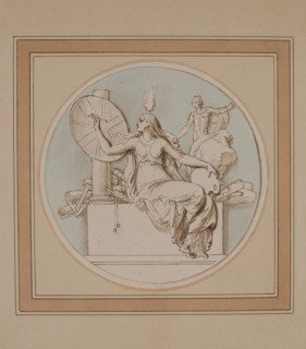 Britannia Protecting the Fine Arts, c1770s. Creator: Benjamin West.