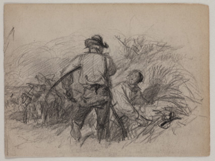 Two Men, late 19th century. Creator: Felix Octavius Carr Darley.