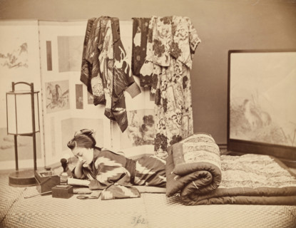 Reclining Woman Reading, c1885. Creator: Unknown.