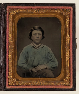 Untitled (Portrait of a Boy in a Blue Shirt), 19th century. Creator: Unknown.