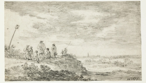 Dune Landscape with Figures, 1653. Creator: Jan van Goyen.
