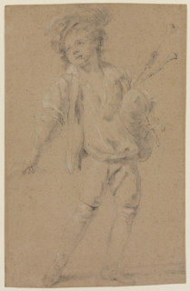 Boy with Bagpipe, early 18th century. Creator: Jean Raoux.