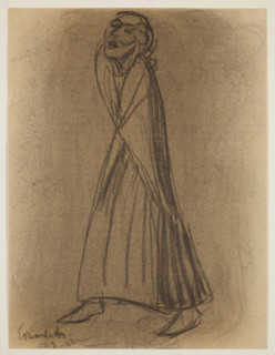 Walking Woman, 1922. Creator: Ernst Barlach.