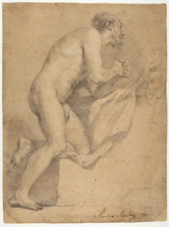 Male Academy as the Penitent St. Jerome (Academia masculina como un San Jeronimo penitente), 1761. Creator: Mariano Salvador de Maella.