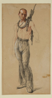 Indian Warrior, between 1829 and 1894. Creator: Jules Émile Saintin.