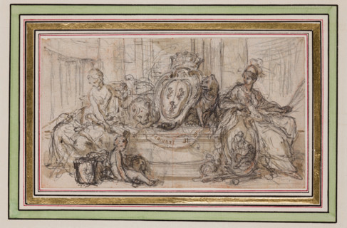 Heraldic Design for Pococke's "A Description of the East," London, 1743. Creator: Hubert Francois Gravelot.