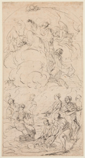 God Giving the Law to Moses, c.between 1662 and 1705. Creator: Giuseppe Diamantini.