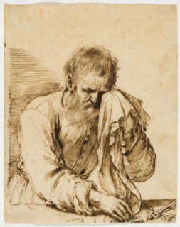 Saint Peter Weeping with Keys, between early and mid-17th century. Creator: Guercino.