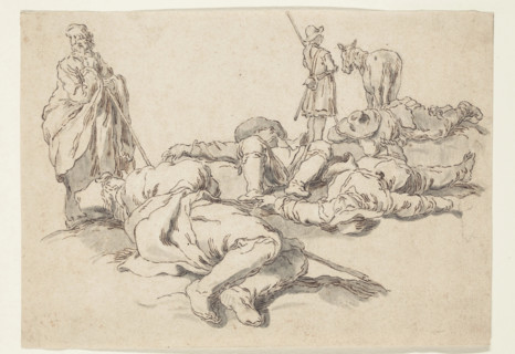 Soldiers Resting, c1640. Creator: Abraham Bloemaert.