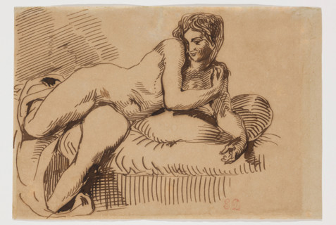 Odalisque, between early 19th and mid-19th century. Creator: Eugene Delacroix.