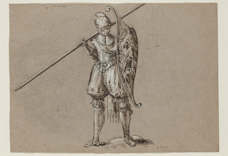 Landsknecht with Shield and Pike, 1624. Creator: Herman Breekerveld.