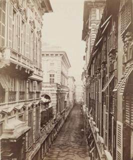 Via Garibaldi, Genoa, mid-late 19th century. Creator: Alfredo Noack.