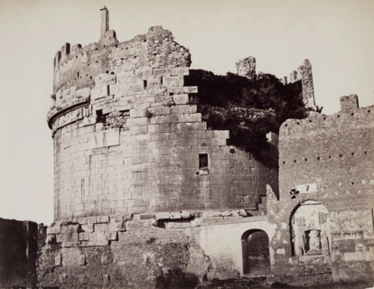 Tomb of Cecilia Metella, Rome, c1860. Creators: Gioacchino Altobelli, Pompeo Molins, Altobelli & Molins.